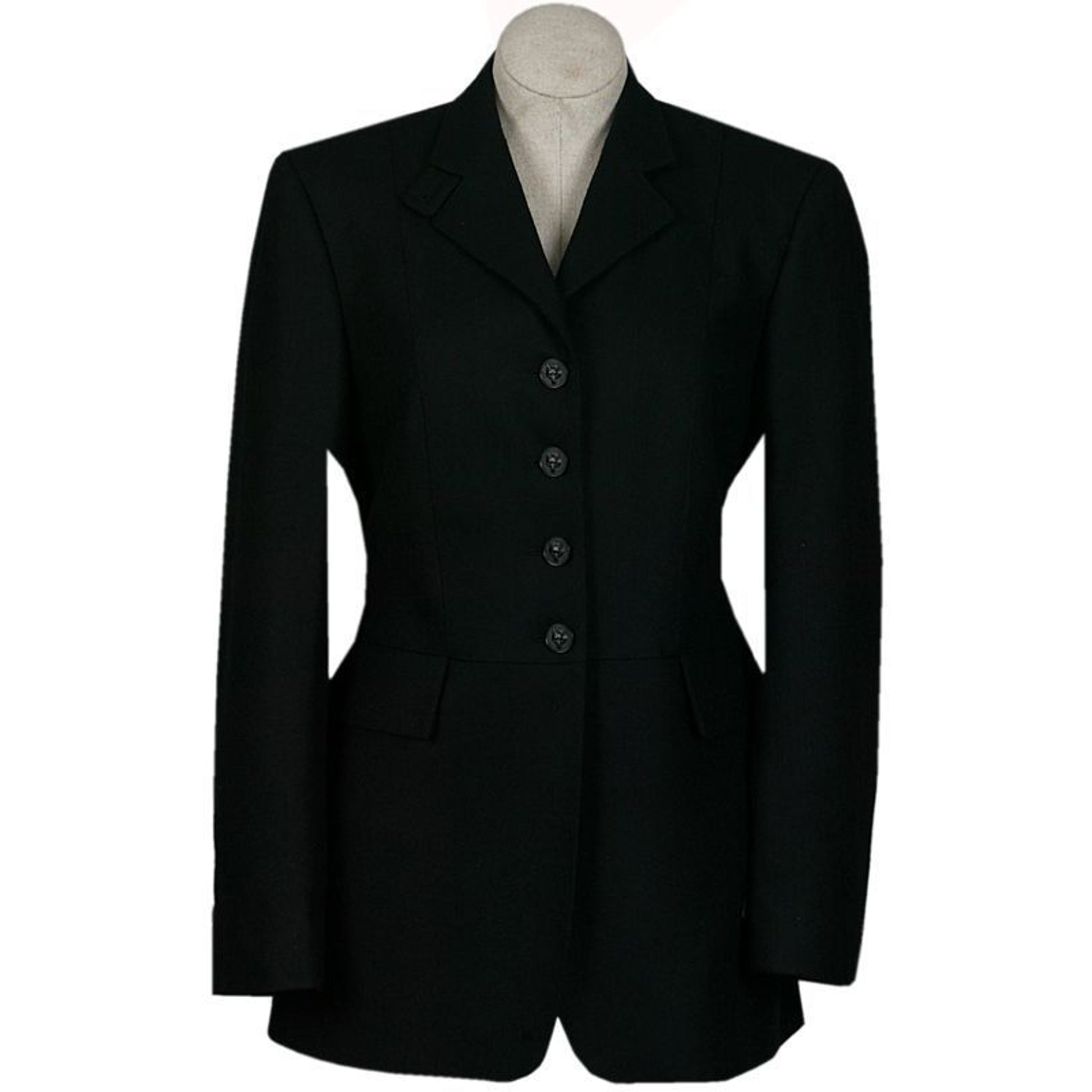 RJ Classics 4 Button Melton Hunt Frock 16R Blk