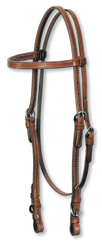 Circle Y Browband Bit Buckle Headstall Horse Brn