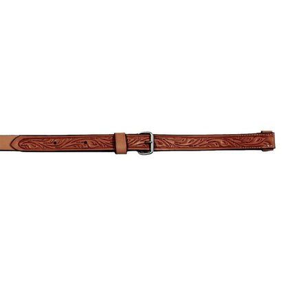 Circle Y Floral Tooled Flank Cinch with Billets