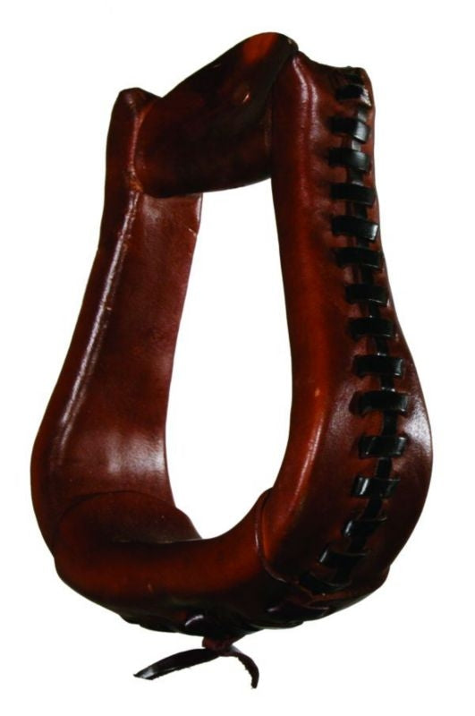 Circle Y Leather Laced Stirrup 3 Walnut