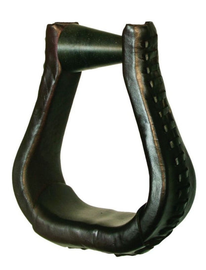 Circle Y EBS Leather Laced Stirrup 3 Walnut