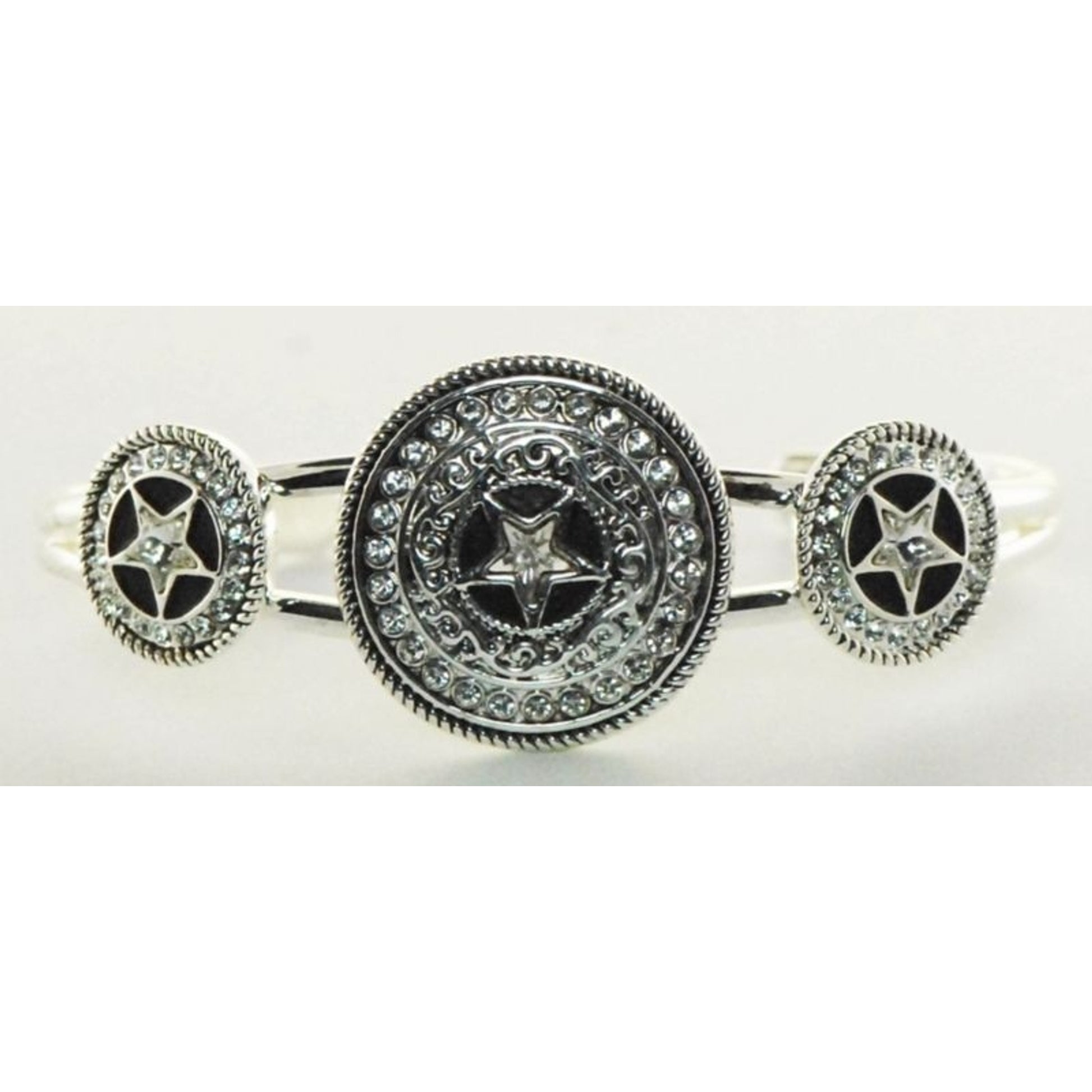 Western Edge Crystal Star Concho Bracelet