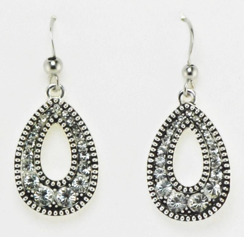Western Edge Crystal Teardrop Necklace