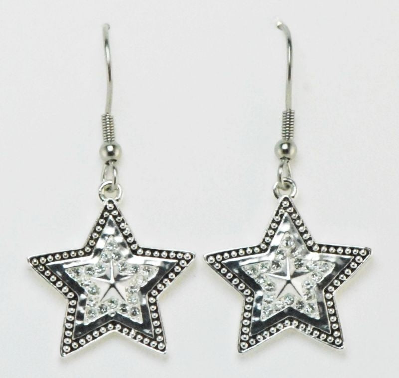 Western Edge Crystal Star Earrings