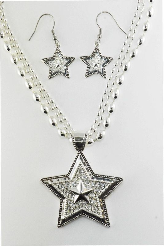 Western Edge Crystal Star Jewlery Set