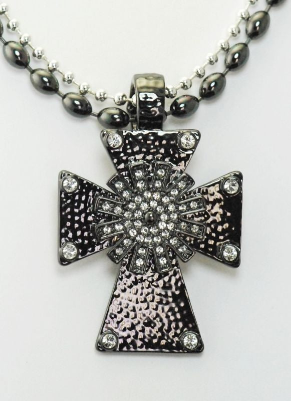 Western Edge Cross Jewlery Set Black