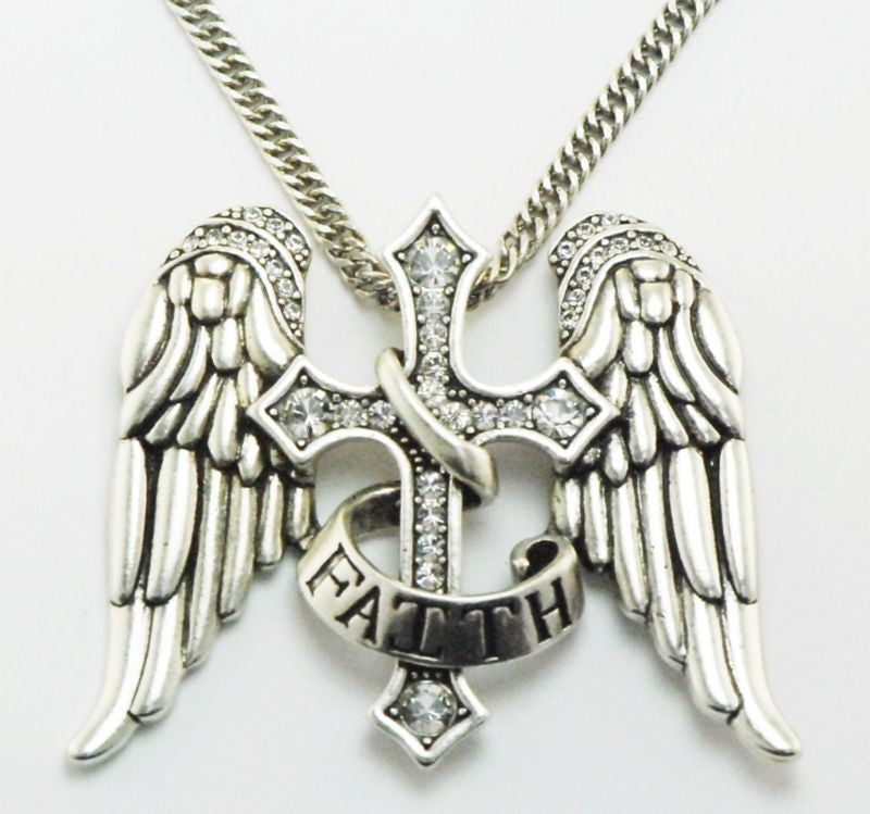 Western Edge Angel Wings Faith Necklace