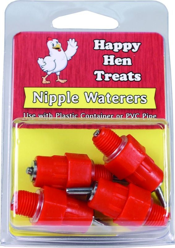 Nipple Waterers 4 Pack Red