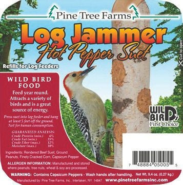 Log Jammers Wild Bird Food 9.4oz/3 Pack Hot Pepper