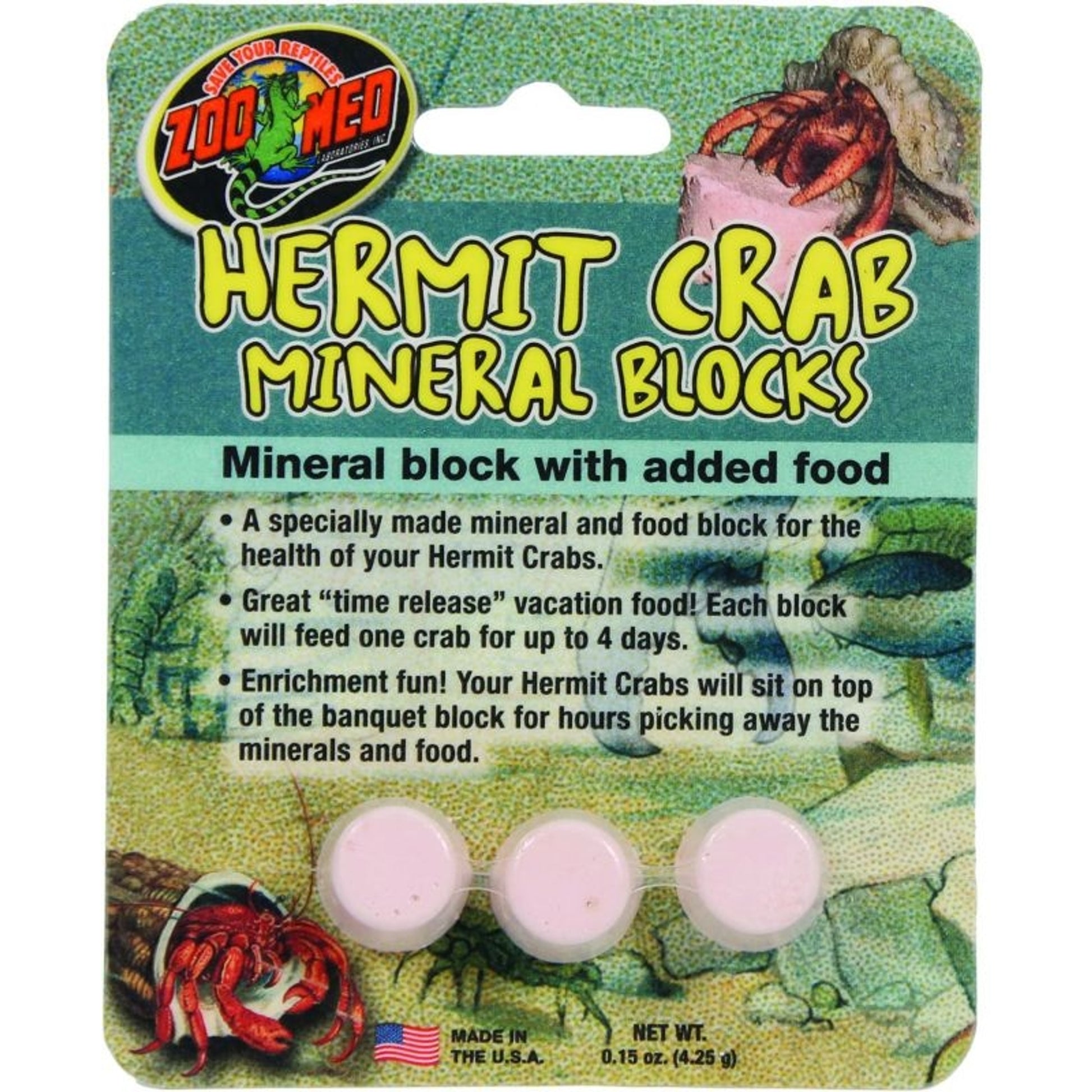 Zoo Med Mineral Blocks With Added Food 3 Blocks