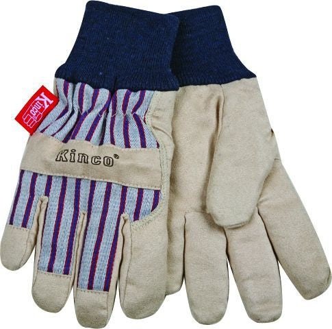 Kinco Lined Ultra Suede Knit Glove Youth Gray/Red