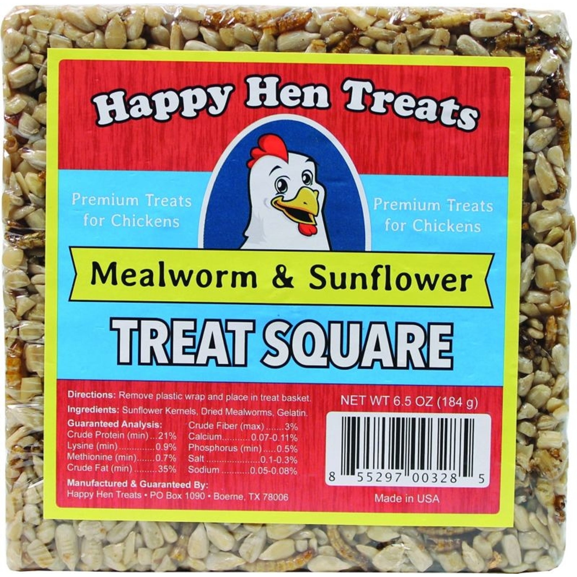 Happy Hen Treats Treat Square 7.5oz Mealwrm/Peanut