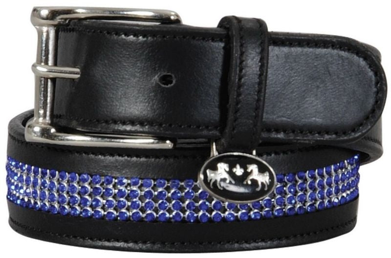 Equine Couture Ladies Bling Leather Belt Lg Havana