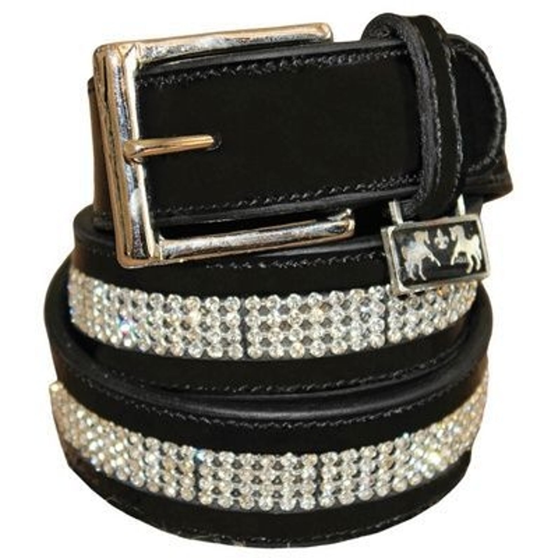 Equine Couture Ladies Bling Leather Belt Lg Havana