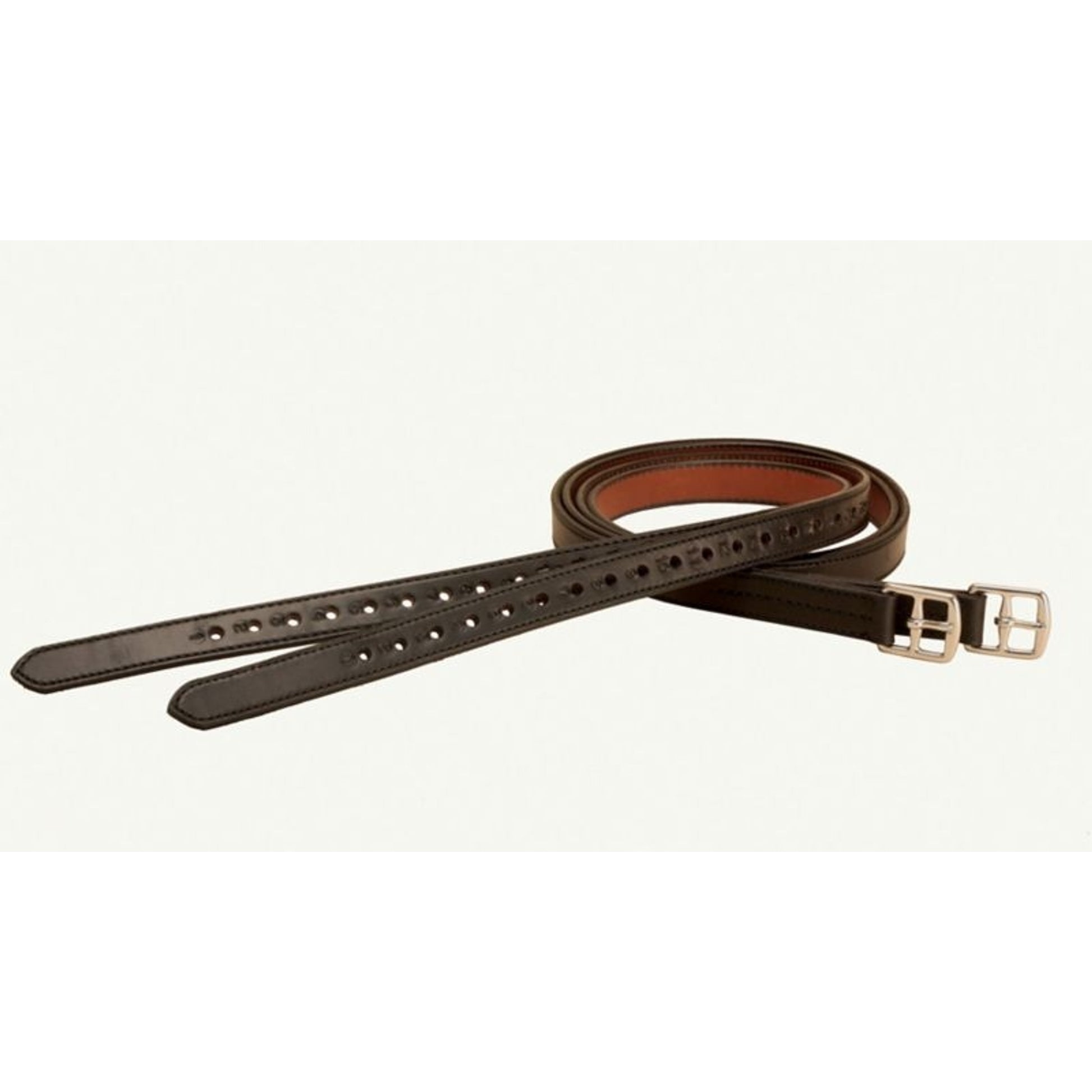 Tory Lthr Halfhole Stirrup Lthrs 1Inx54In Blk