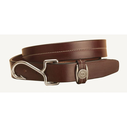 Tory Leather Fish Hook Buckle Leather Belt 28 Hav