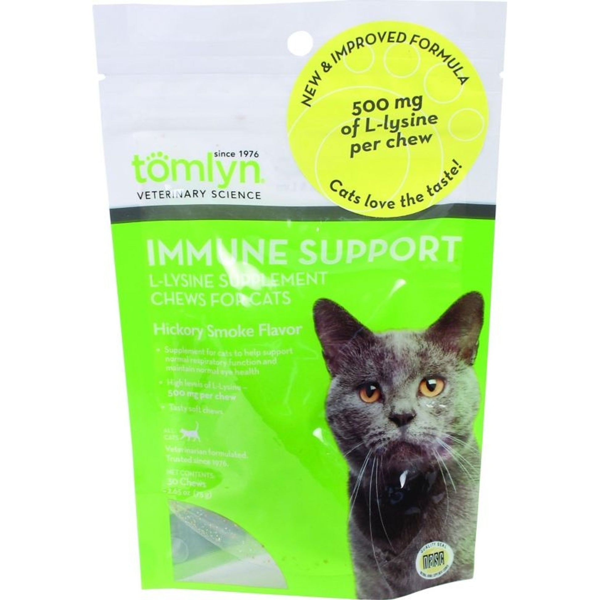 Tomlyn Immune Support L-Lysine Chews Cats-30 Ct