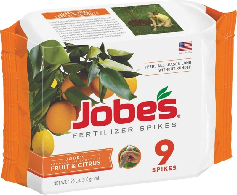 Jobes Organics Fruit Tree Fertilizer Spikes 9Pk