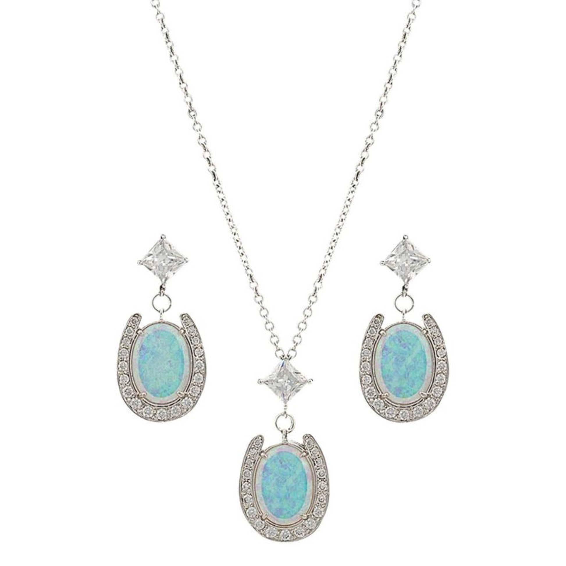 Light Pond Of Luck In The Evening Sky Jewelry Set