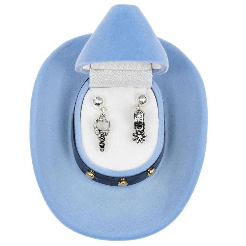Ladies Western Spur Earrings Steel