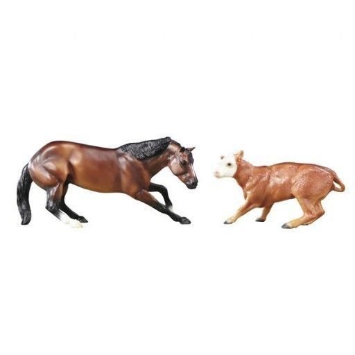 Breyer Classics Cutting Horse/Calf Set