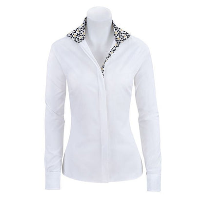 Rj Classic Ladies Prestige ShowShirt 46 Wh/Bk/Gold