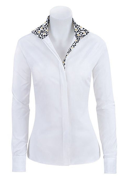 Rj Classic Ladies Prestige ShowShirt 46 Wh/Bk/Gold