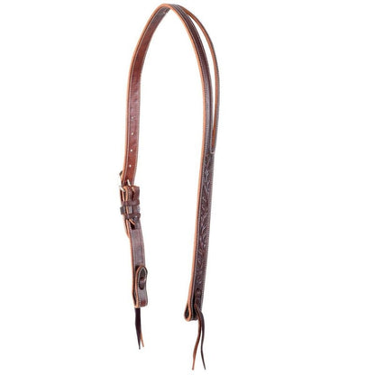 Martin Ranahan Split Ear Floral Headstall 1 Brn