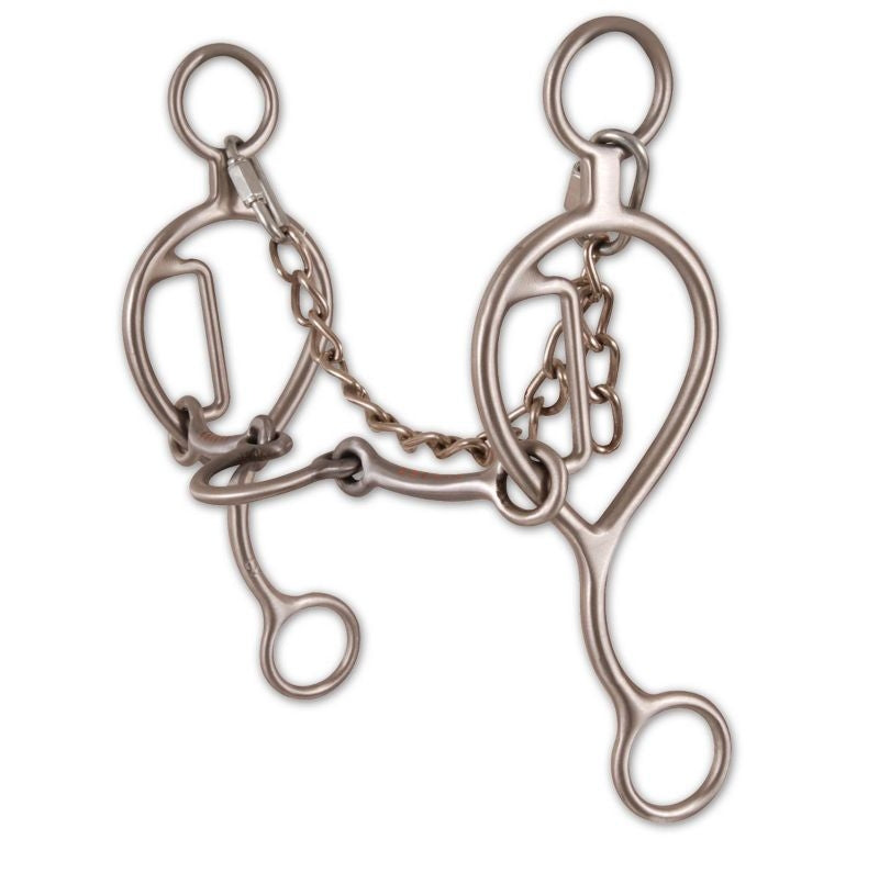 Classic Equine Les Vogt 7 3/4 Shank Ported Gag Bit