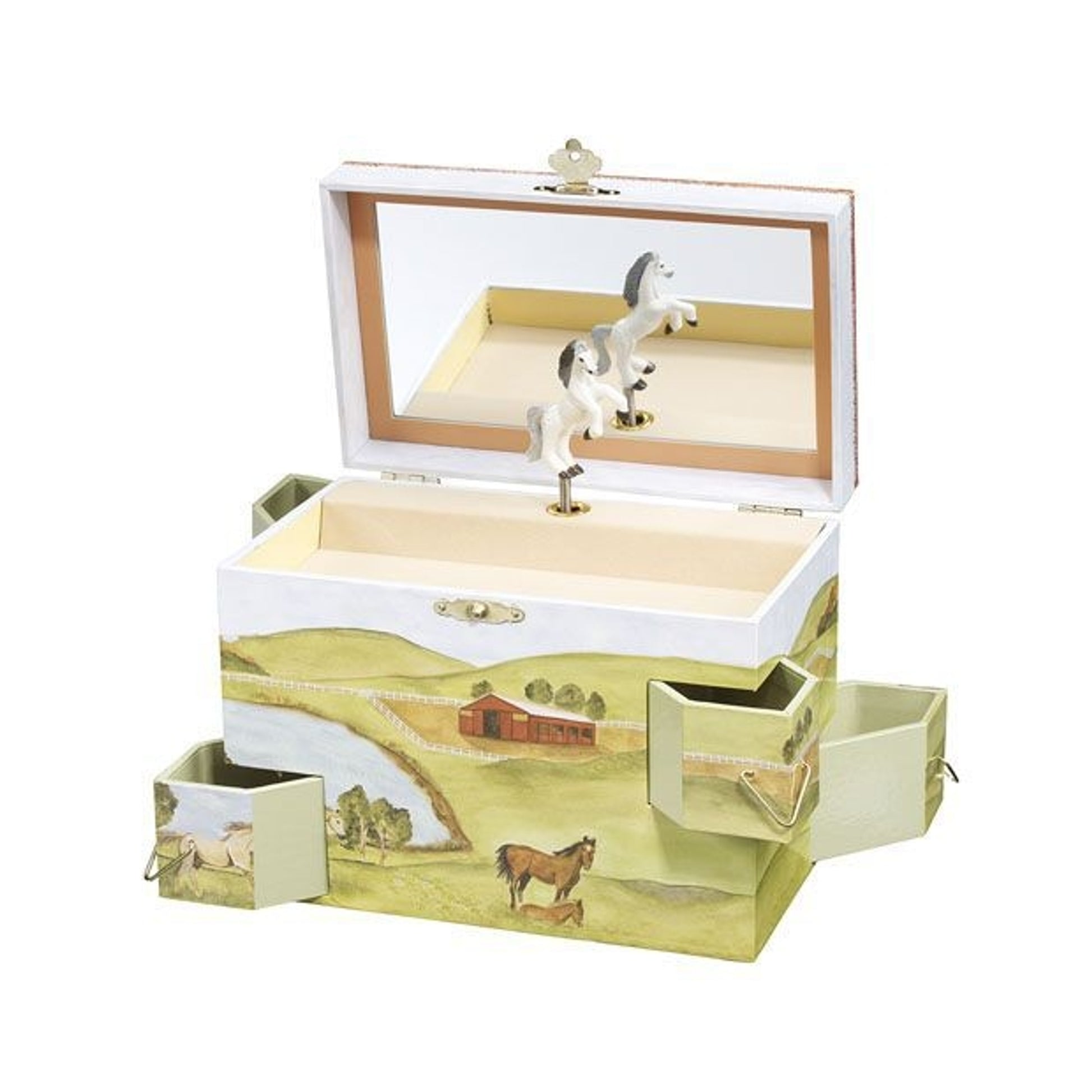 HideawayHorse Musical Treasure Box 7.75x4.5x6 Stee