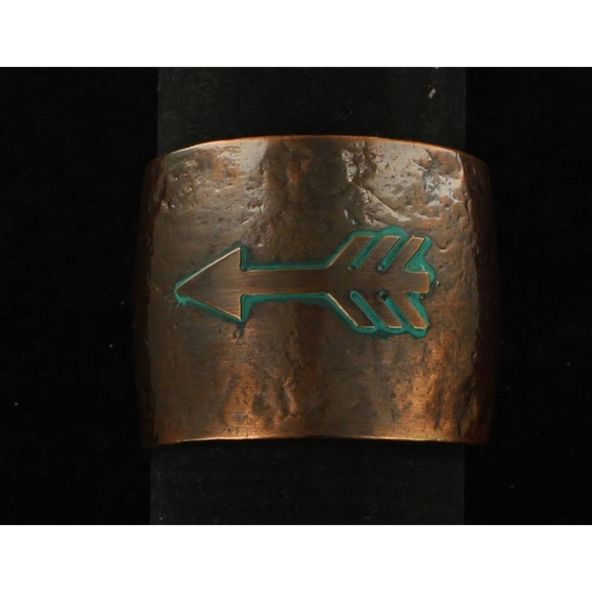 Blazin Roxx Hammer Arrow Copper Cuff BraceletTurq