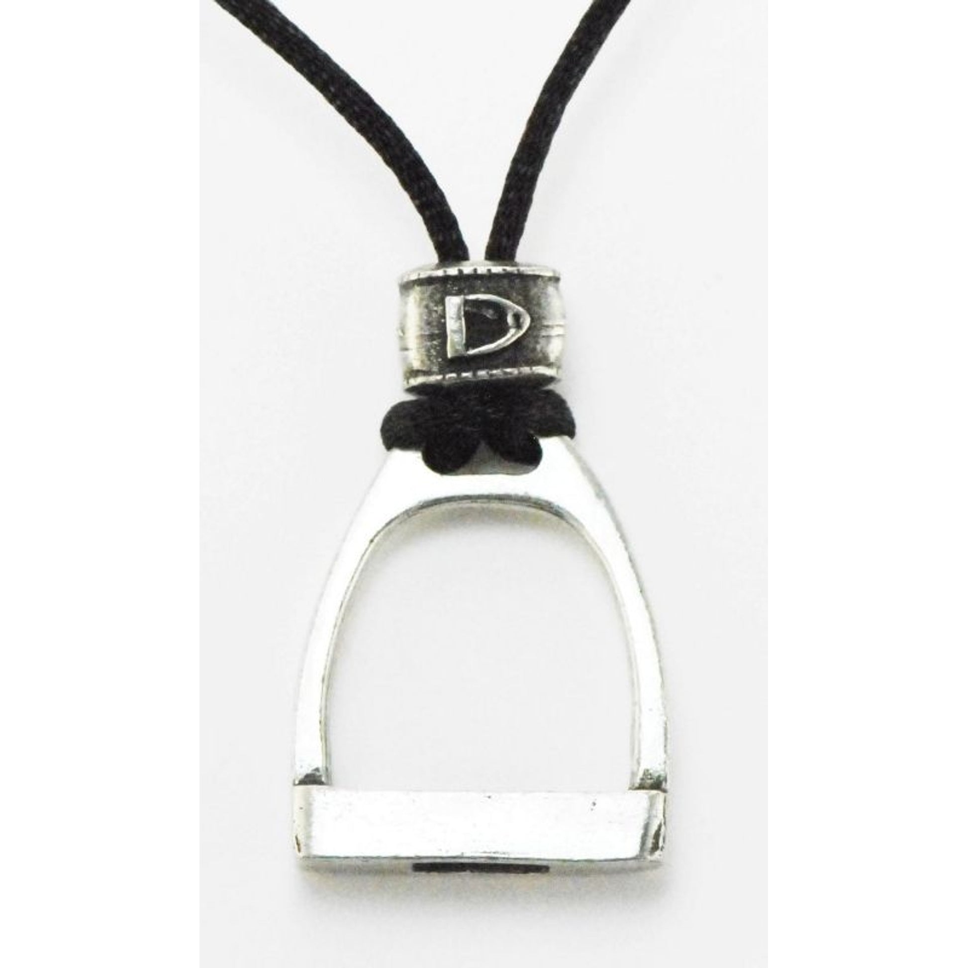Barbary Stirrup On Cord Necklace Black
