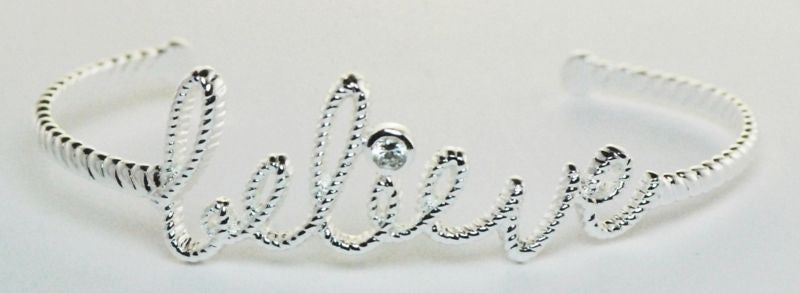 Western Edge Believe Crystal Bracelet