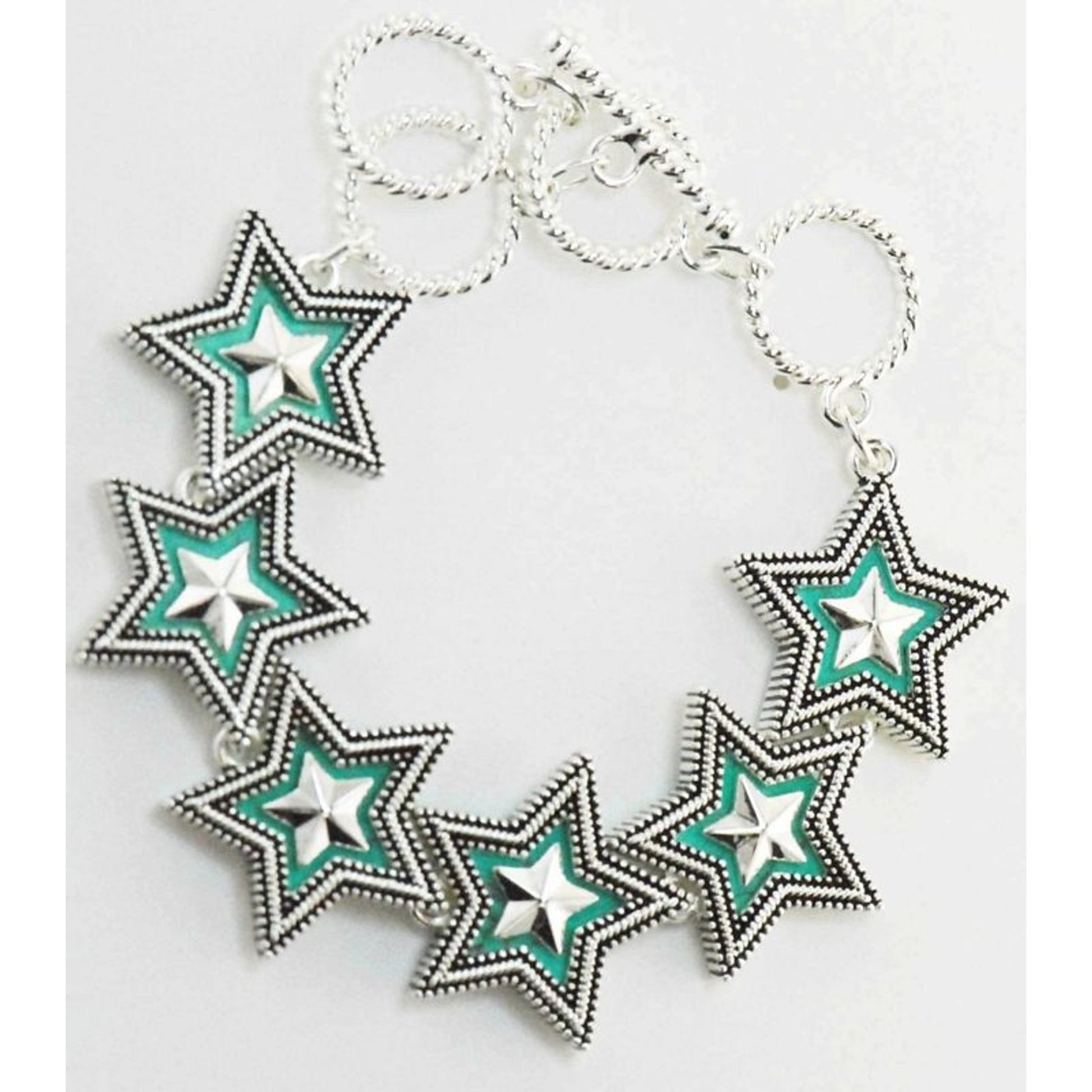 Western Edge Crystal Double Star Bracelet