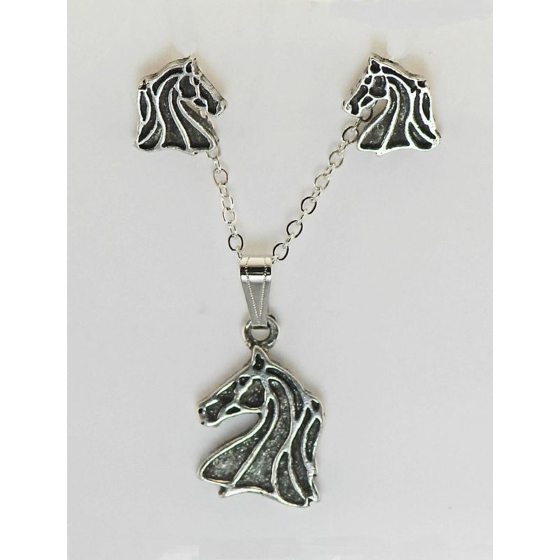 Western Edge Free Form Horeshead Earring/Necklace