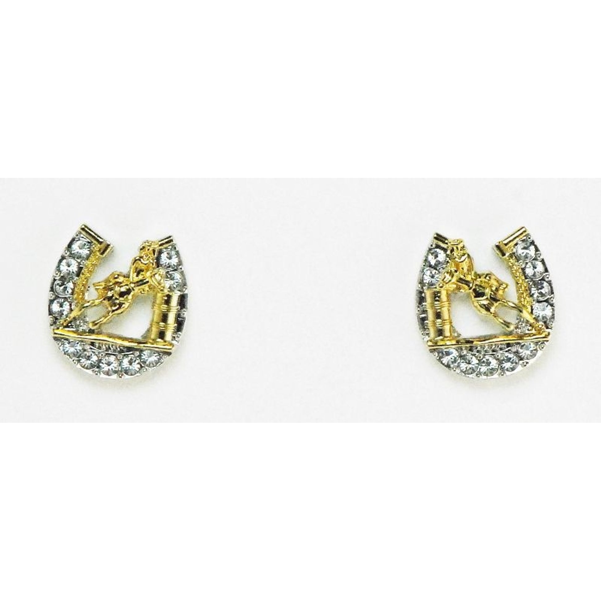Western Edge Horseshoe Barrel Racer Earrings