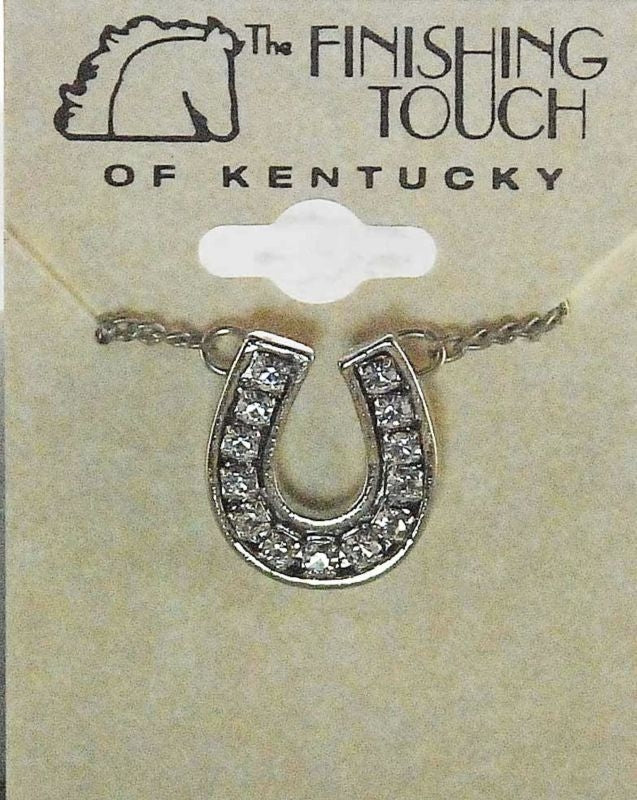 Western Edge Horseshoe Channel Crystal Necklace