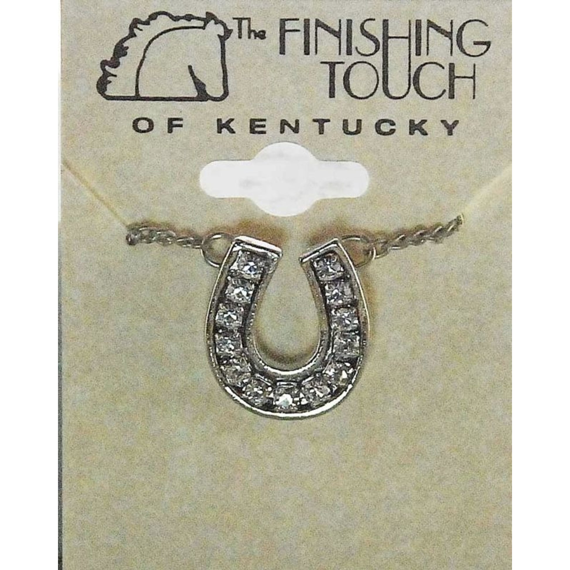 Western Edge Horseshoe Channel Crystal Necklace