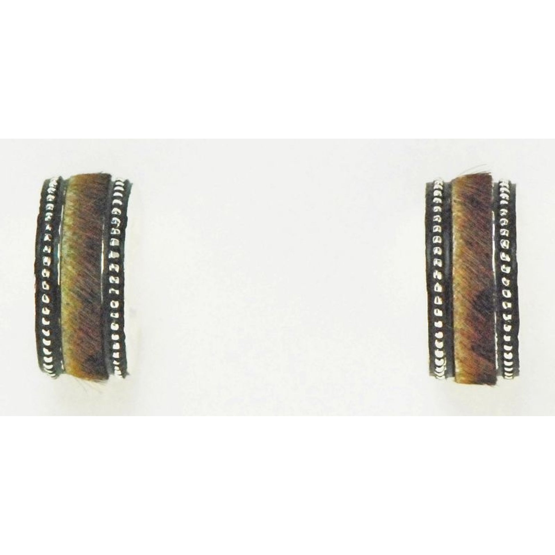 Western Edge Small Cuff Hair On Hair Ring Earrings