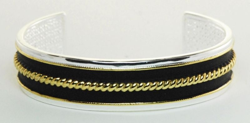 Western Edge Two Tone Rope Cuff Bracelet