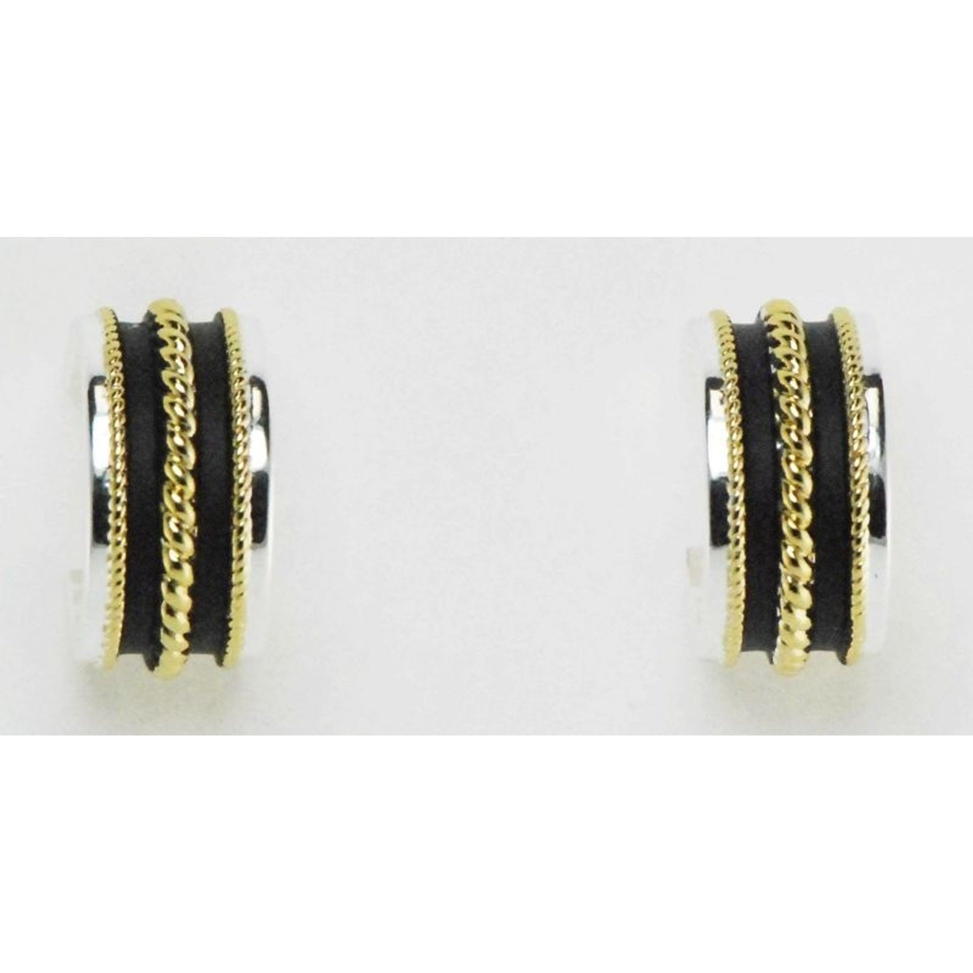 Western Edge Two Tone Rope Cuff Earrings