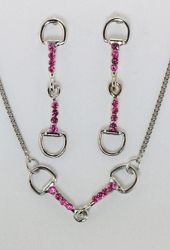 Finish Touch Snaffle Bit Neck/Crystal Jewelry Set