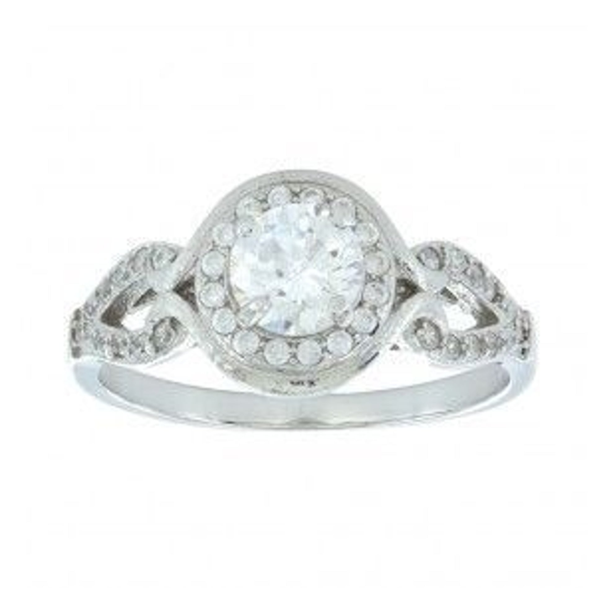 Montana Silversmiths Bella Nova Ring 6 Bk/Wh