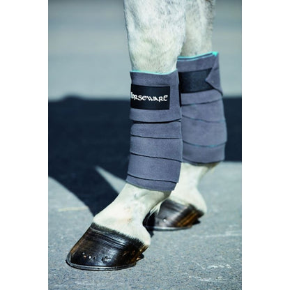 Horseware Fleece Bandages 4 Pack Charcoal/Aqua