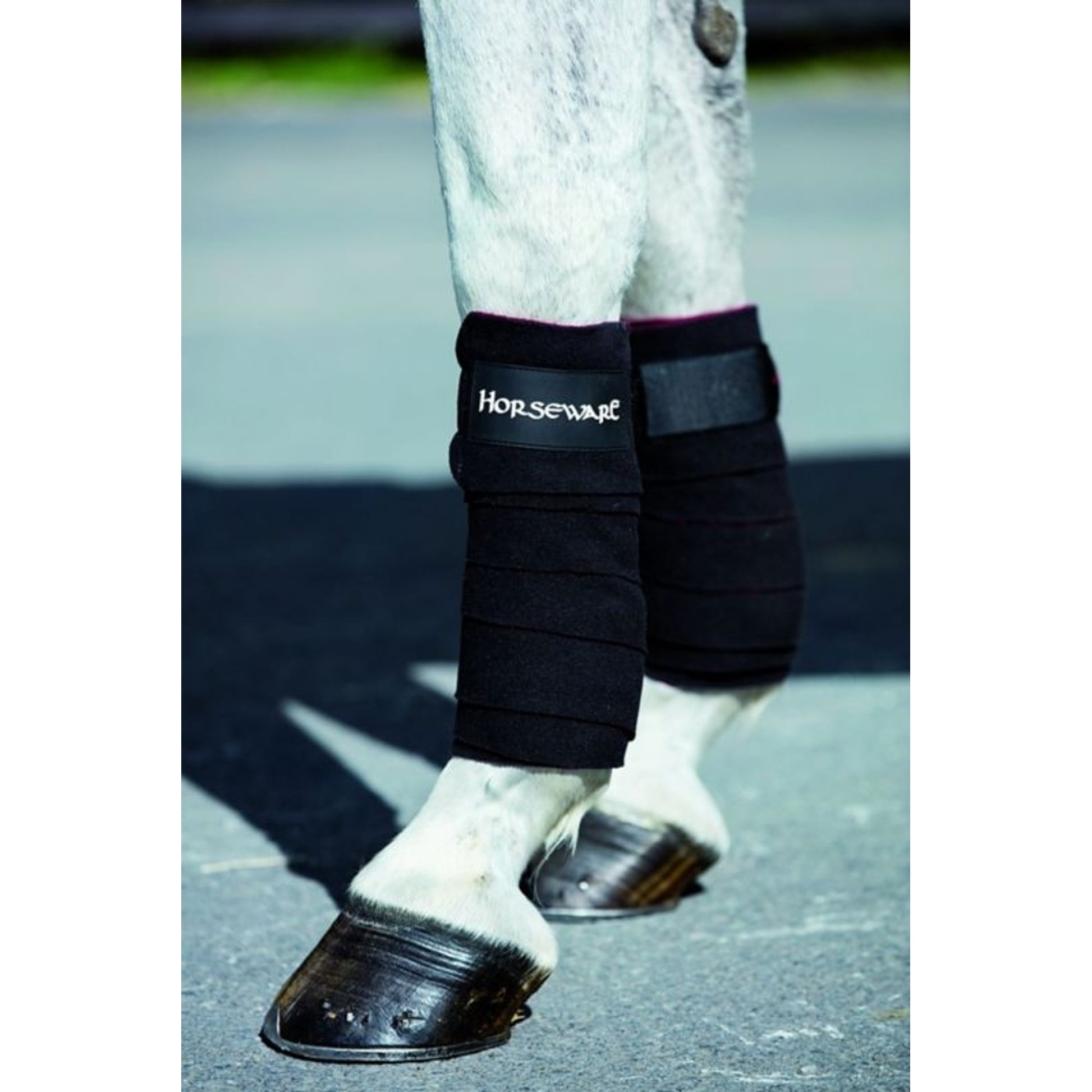 Horseware Fleece Bandages 4 Pack Charcoal/Aqua