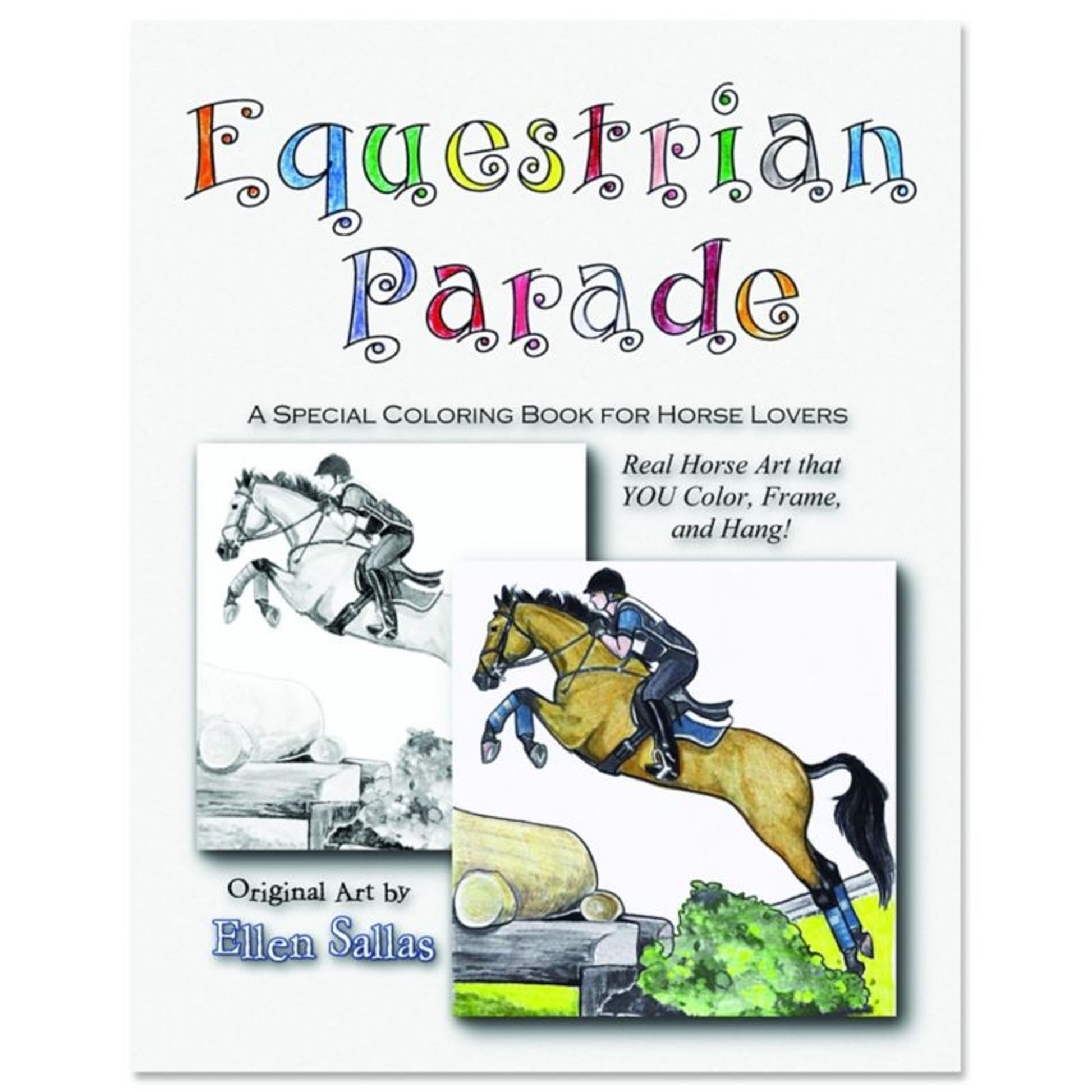Equestrian Parade Coloring BookBk/Wh