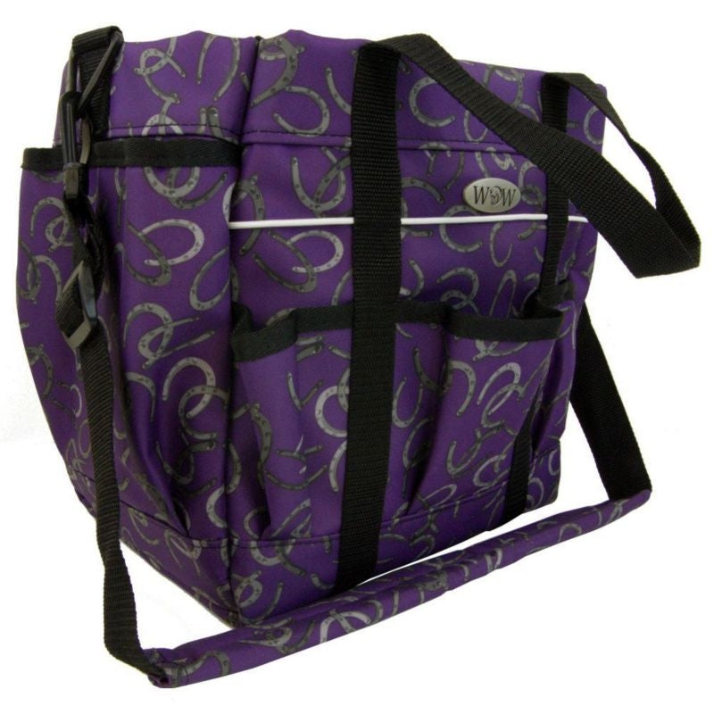 WOW Deluxe Grooming Tools Tote Horseshoes Purple