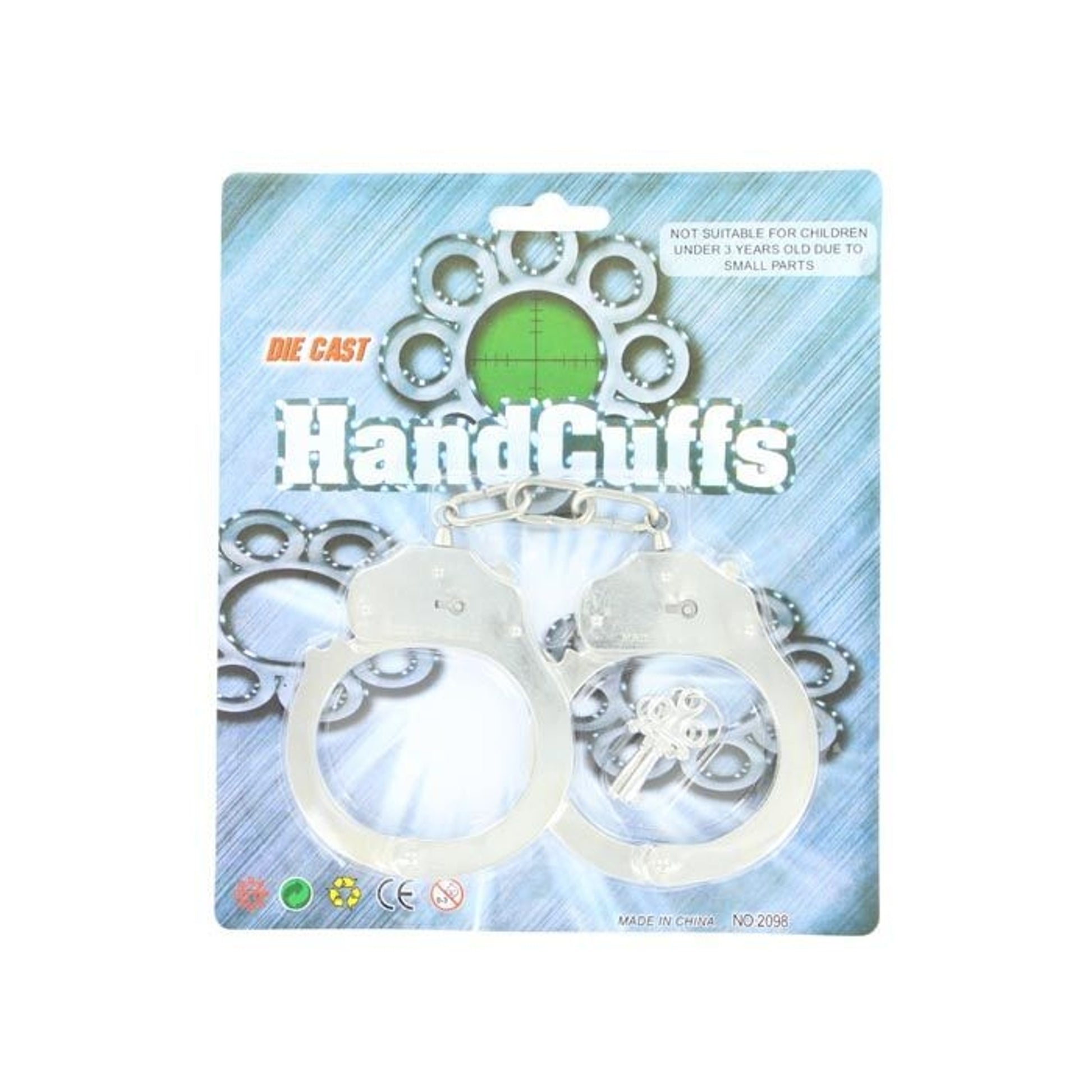 Silver Handcuffs With KeyBk/Wh