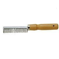 Partrade Aluminum Mane Comb with Wood Handle