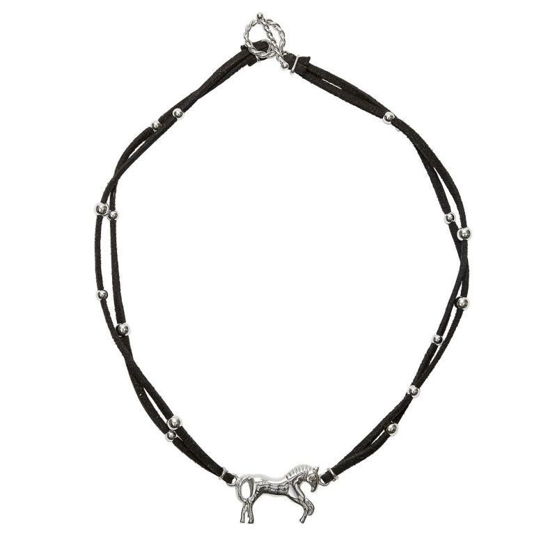 Horse Choker Necklace Rhodium